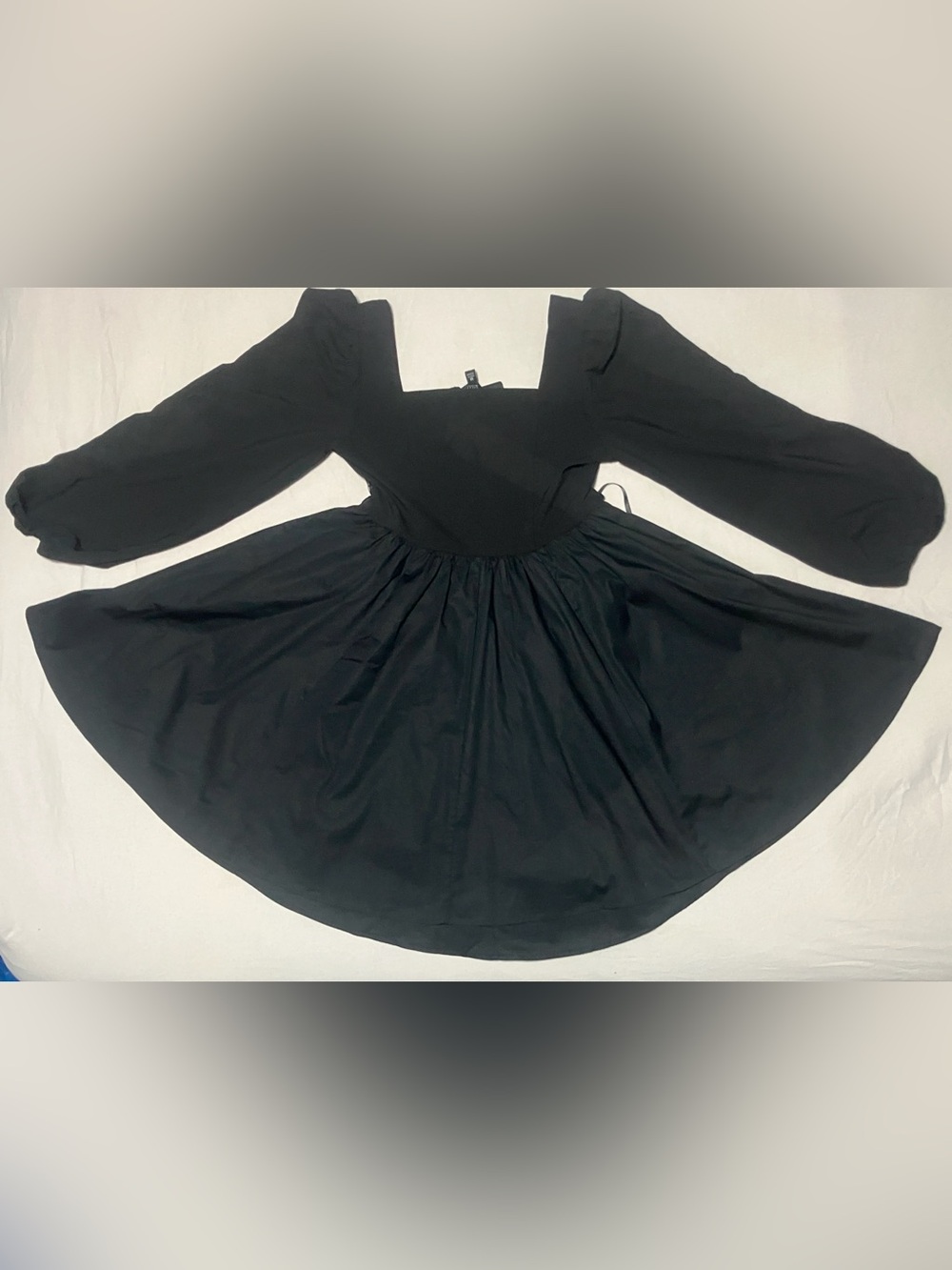 Torrid Nightfall Puff Sleeve Basque Waist Dress Black Size 10 Goth Cottagecore - Picture 2 of 15